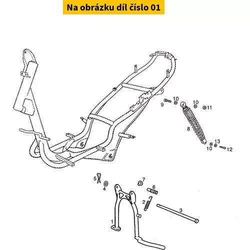 Centre Stand Sub-Assy (Black) 00G00802221A