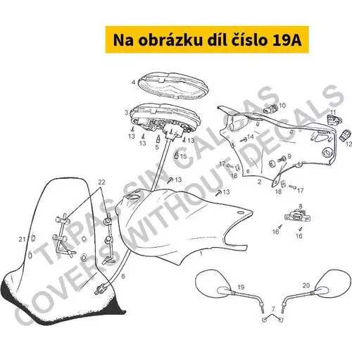 Rearview mirror right PIAGGIO Diesis 50 2004-2005 00G02209671