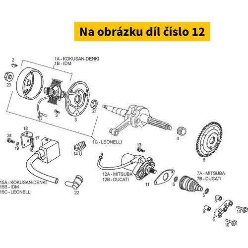 Ensemble Moteur Demarrge Elec. 00G03901891