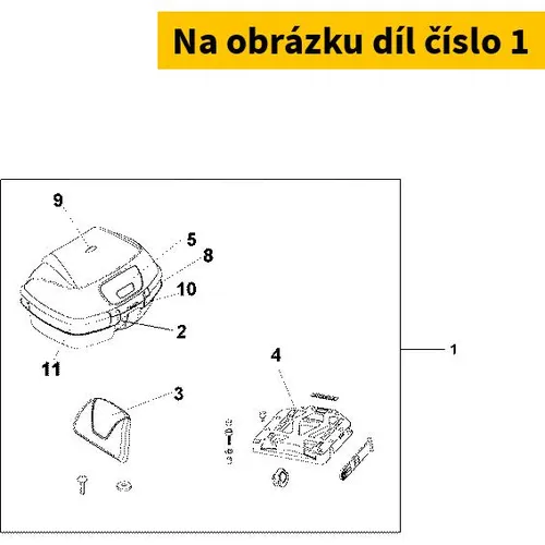 Top box 45l quasar silver 08L55MCW881A