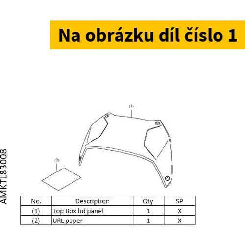 KIT,PANEL TOP BOX(AL) 08L83MKTD00