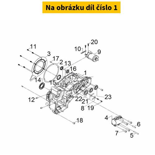 R Crank Case Comp Gy-7520u 11100-TL1-010