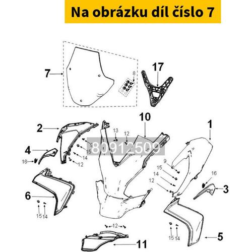 Windshield Pad Fixing Set 1140124100