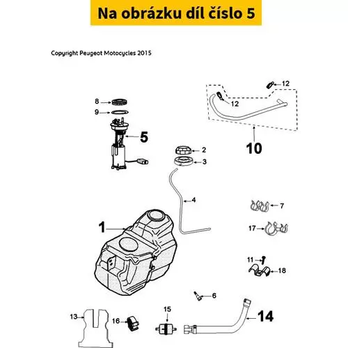 Fuel pump PEUGEOT Satelis 2 125-400i 4T 2014-2019 1178229600