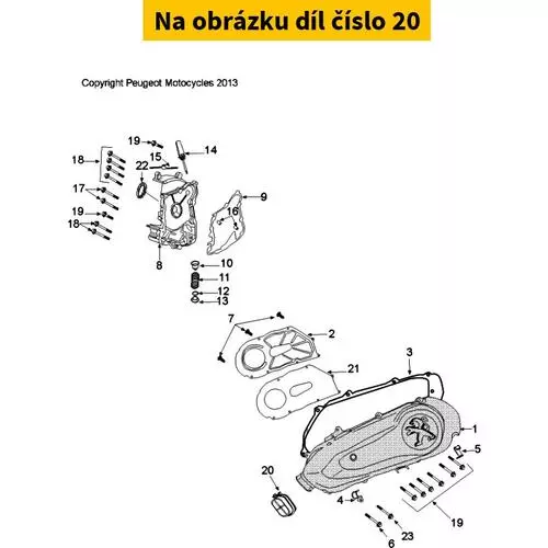 Air filter element transmission PEUGEOT Django 125 4T E3 2014-2017 1178662000