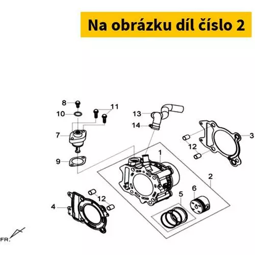 Cylinder kit Ø92 SYM 600 EFI H2O 4T 4V E3-E4 (REA) 12100-REA-000-A1