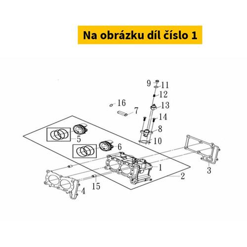 Cylinder Ø65 SYM 500 EFI H2O 4T 8V E4 (TL1) (twin cylinder) 12100-TL1-000