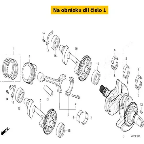 RING SET, PISTON (STD.) 13011MKTD00