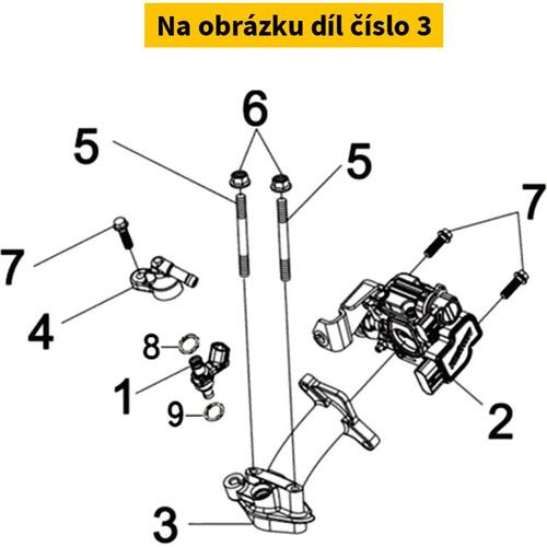 Intake manifold SYM Mio 115i 4T E4 2017-2020 17110-FSA-000