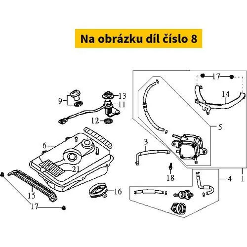 V Tube 9x11x350 17530-KBN-900