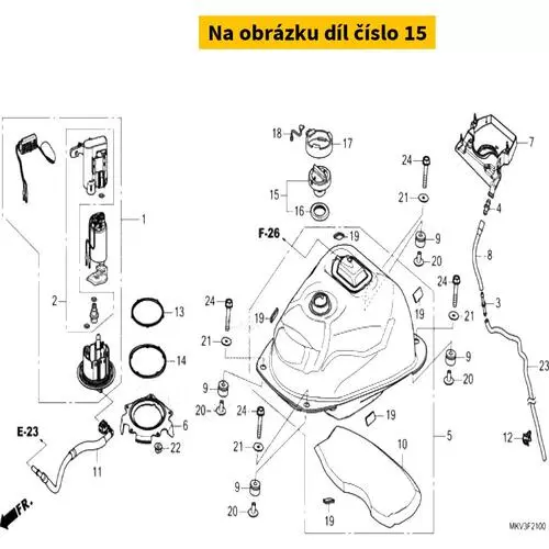 CAP COMP., FUEL FILLER 17620KFR841