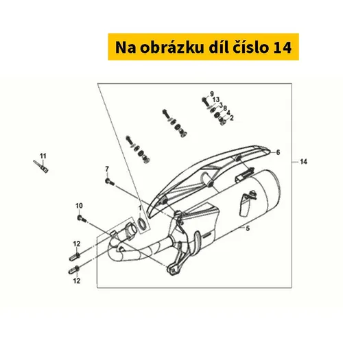 Exhaust SYM Orbit III 125i 4T E5 2021 18000-XBA-000