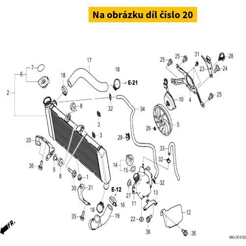 STAY, RADIATOR UPPER 19515MKTD00