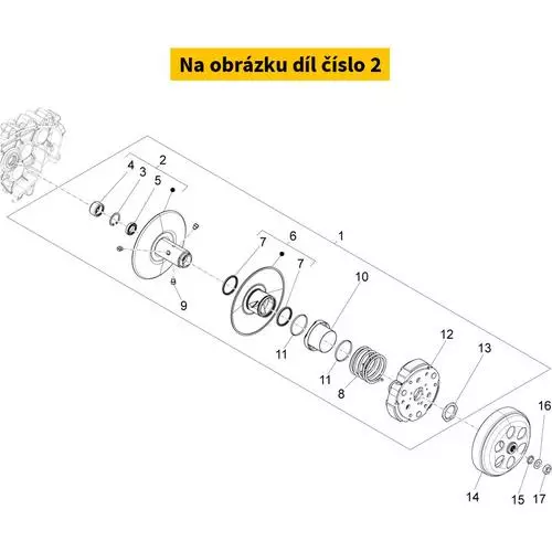 Complete Fixed Driven Half-Pulley 1A000803