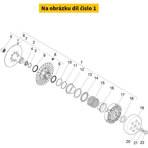 Clutch complete PIAGGIO MP3 500i HPE 4T 2018-2020 Ø160 1A010709