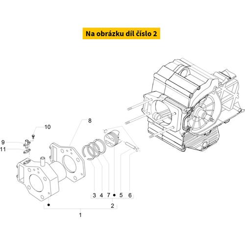 Piston Ø94 PIAGGIO Master HPE 500 I.E H2O 4T 4V E4 Cat 3 (O) 1A0117800O