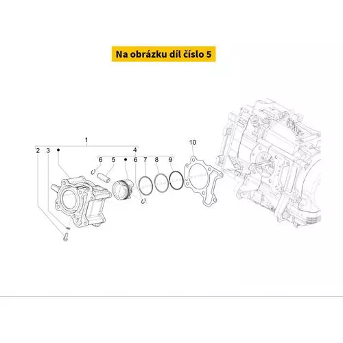 Piston pin PIAGGIO 125-150 4T 3V-4V 1A014567