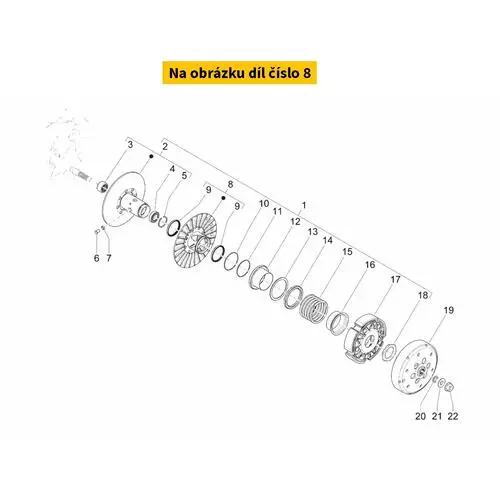 Movable driven half pulley PIAGGIO MP3 500-530i HPE 4T E5 2021-2022 1A017465