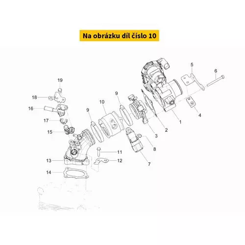 Manifold rubber PIAGGIO MP3 500-530 HPE 4T E5 2021-2022 1A019118