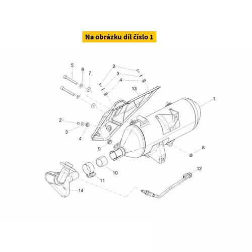 Muffler APRILIA SR GT 125-200i 4T E5 2021-2022 1A019655