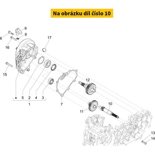 Driven pulley shaft Z=14 1A023099