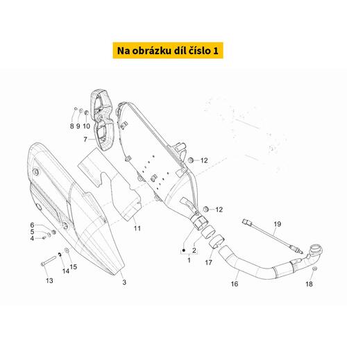 Muffler PIAGGIO MP3 400 HPE RST E5 2022-2023 1A023546