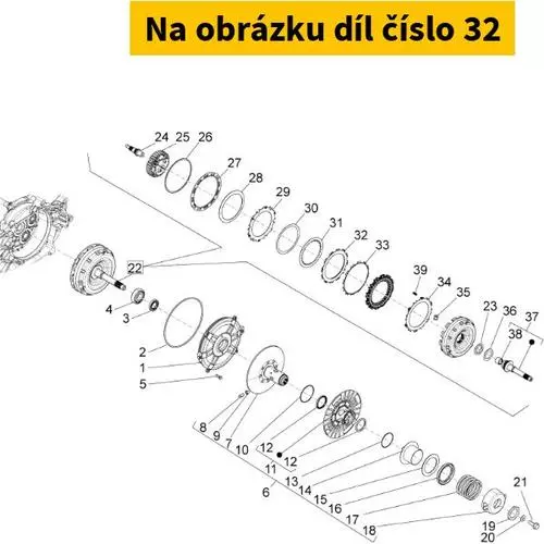 Clutch plate friction-1 PIAGGIO Beverly 350i 4T 2012-2021 (1 pc) 1A024675