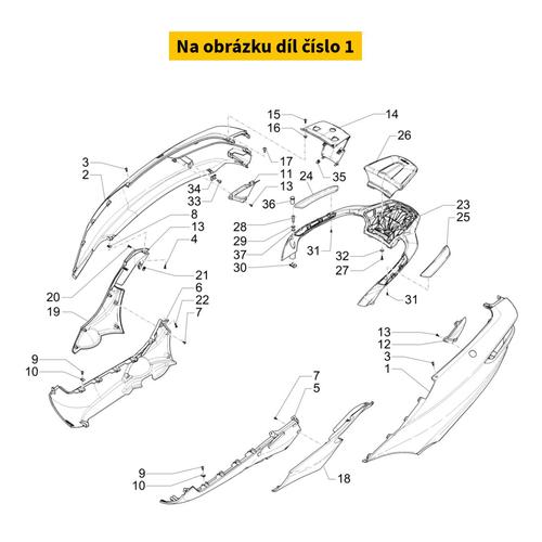 Left Cover Comet Silver 760/B 1B002010000H4