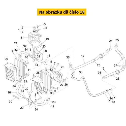 Hose (Radiator Lh-Upper Joint) 1B003454