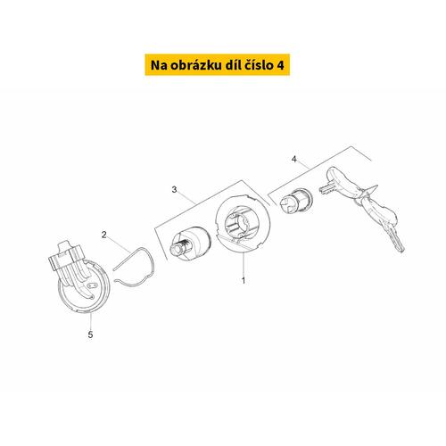 Set Of Cylinders And Keys For Lock 1B003598