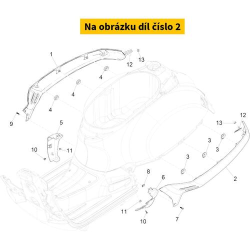 Left side cover Argon Grey 770/B 1B003899000HA