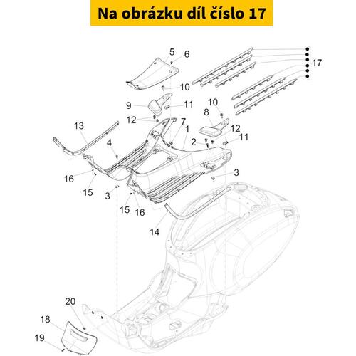 Footrest Stripes Kit 1B0057395