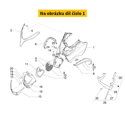 Front Shield Grey Mouse 715/C 1B006603000HT