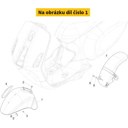 Front mudguard Delicate Grey G01 1B006643000G01