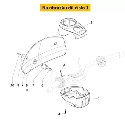 Lower Handlebar Cover Unpainted 1B006709