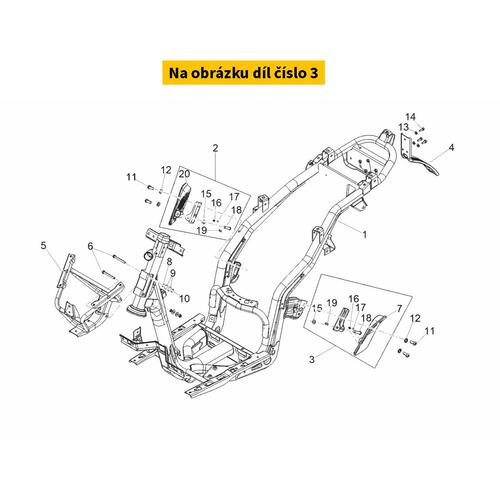 Complete Left Footrest 1B008244000N15