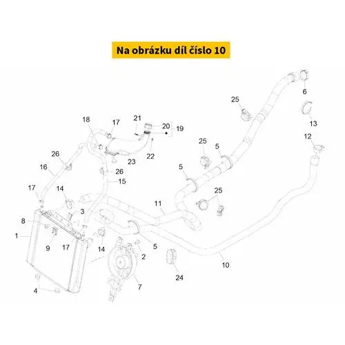 Leiding Verbinding Kop-Radiator 1B008435R