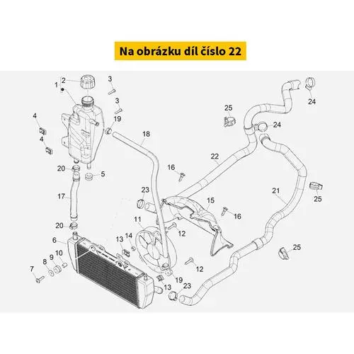 Leiding Verbinding Radiator-Pomp 1B008439R