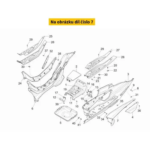 Footrest Cover Left Unpainted 1B009007