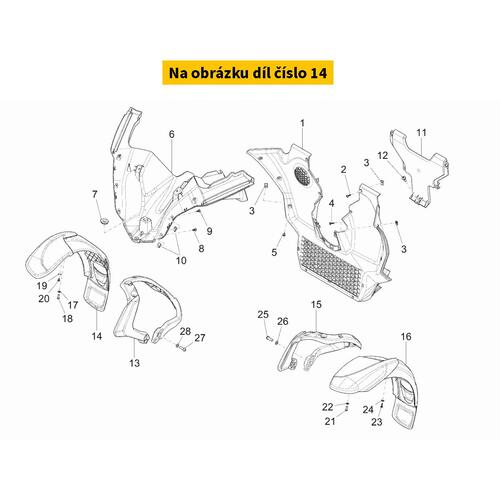 Right Front Mudguard With Cover Competition Black 98/A 1B009521000XN2