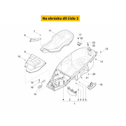 Spatlap Achteraan Motor 1B009801