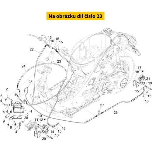 ABS unit left brake pump pipe 1C001254