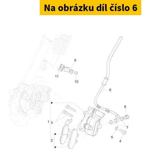 Rear brake hydraulic piping 1C002541