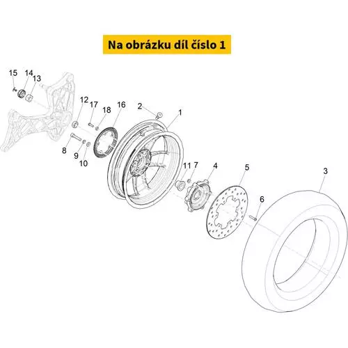 Rear wheel 3.00 x 12 1C003039