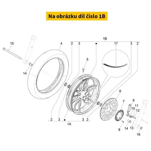 Front Wheel With Bearing 1C0032665