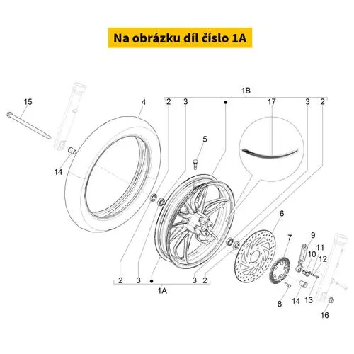 Front Wheel With Bearings 1C0036015