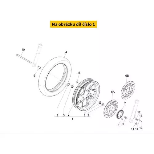 Front Wheel With Bearings (Sport) 1C004417500XNM