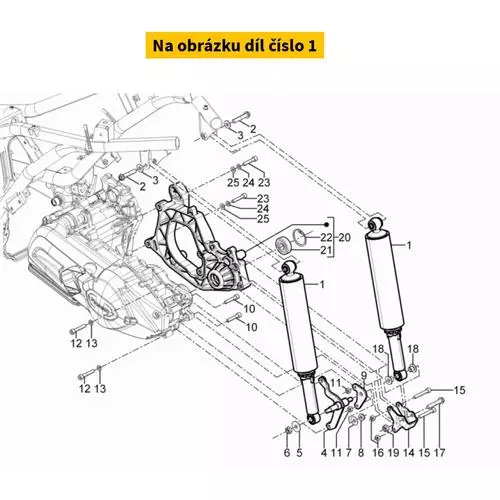 Rear shock absorber (Sport) 1C0046179