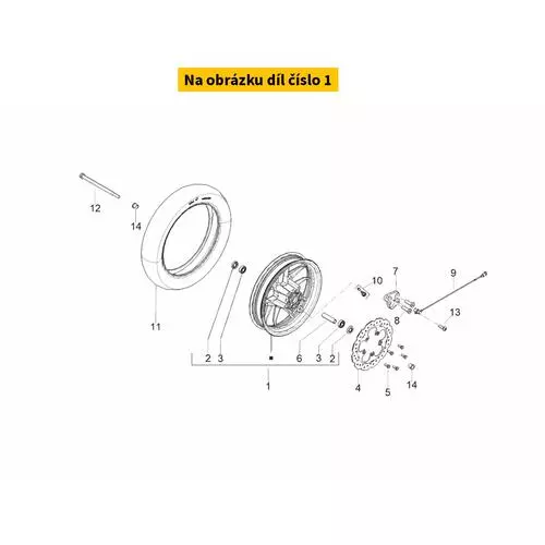 Front Wheel With Bearings Black 1C00544150090