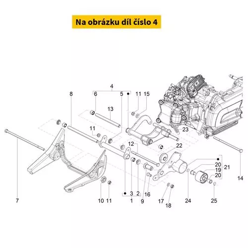 Schommelarm Kant Motor Cpl. 1C005740